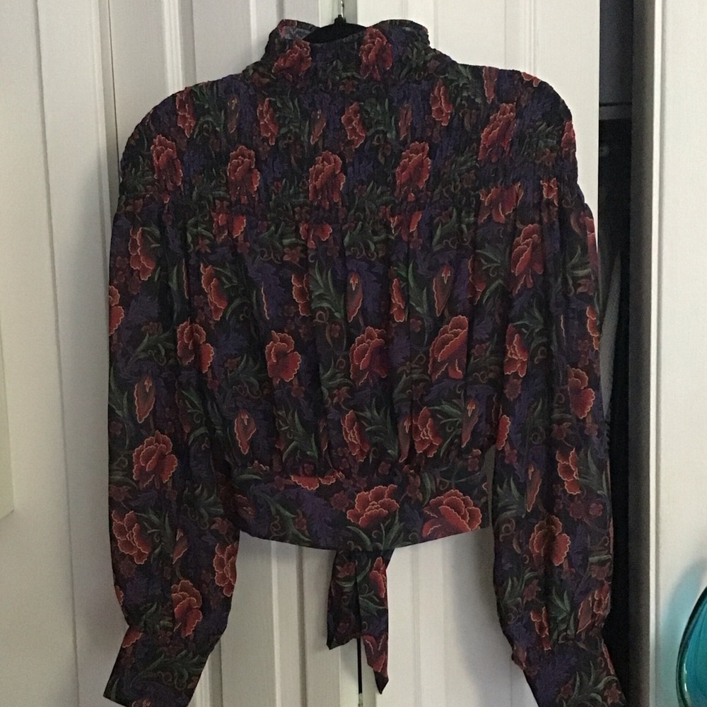 Simons Floral Blouse in Black and Red